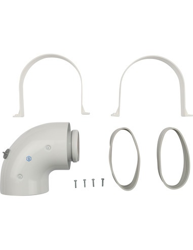 Адаптер котла STOUT Ø60/100 - 90° подключение через хомут