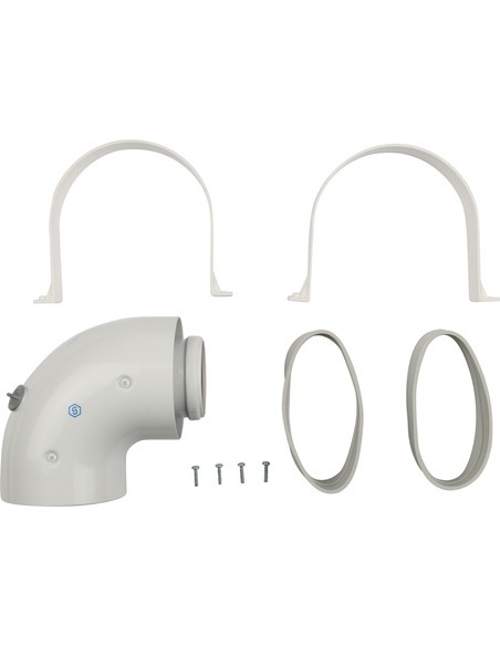 Адаптер котла STOUT Ø60/100 - 90° подключение через хомут