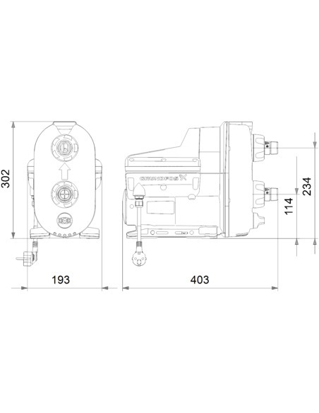 Насосная станция Grundfos SCALA2 3-45