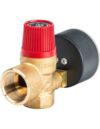 Клапан предохранительный Watts SVM 1/2"х3/4" 3 бар с манометром