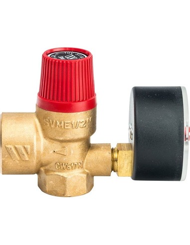 Клапан предохранительный Watts SVM 1/2"х3/4" 3 бар с манометром