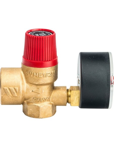 Клапан предохранительный Watts SVM 1/2"х3/4" 3 бар с манометром