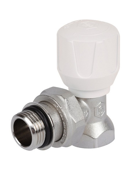 Клапан ручной терморегулирующий STOUT 1/2" угловой с дополнительным уплотнением