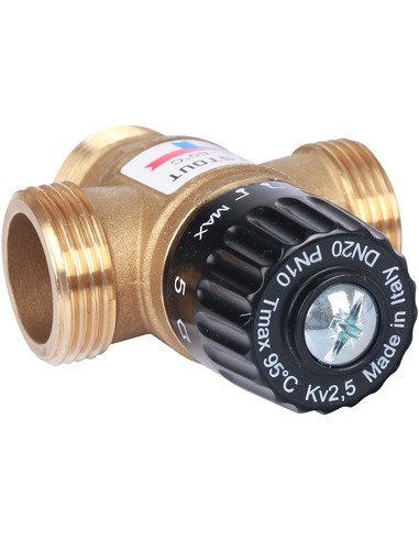 Термостатический смесительный клапан STOUT 35-60°C, 1" НР, Kvs 2,5