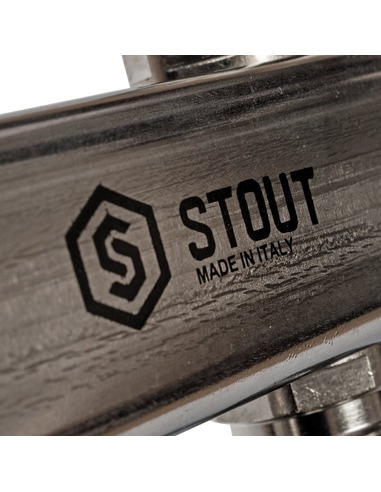 Коллектор STOUT из нержавеющей стали для радиаторной разводки 3 вых. с воздухоотводчиком