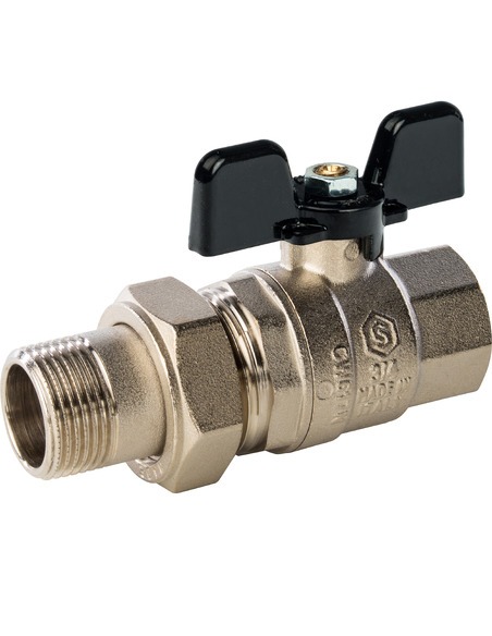 Кран шаровой STOUT полнопроходной 3/4" со сгоном (бабочка)