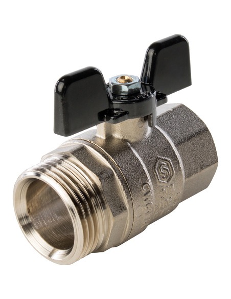 Кран шаровой STOUT полнопроходной 3/4" со сгоном (бабочка)