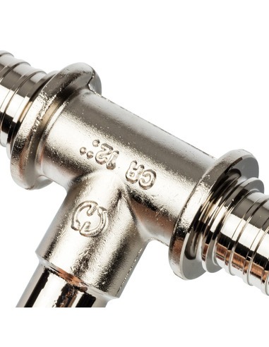 Трубка для подключения радиатора Т-образная STOUT 20/250 для труб из сшитого полиэтилена