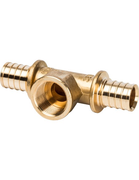 Тройник переходной STOUT 32x1"х32 ВР для труб из сшитого полиэтилена