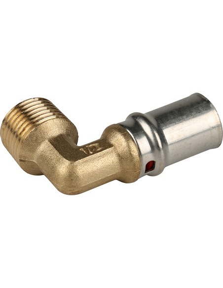 Угольник STOUT 16x1/2" НР для металлопластиковых труб пресс