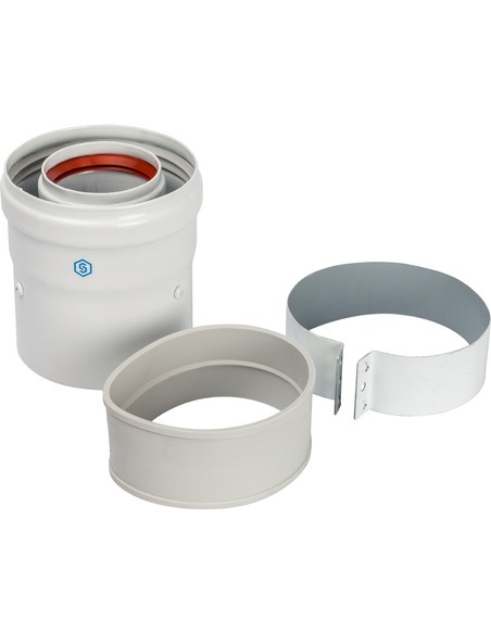 Адаптер котла STOUT Ø60/100 вертикальный подключение через хомут