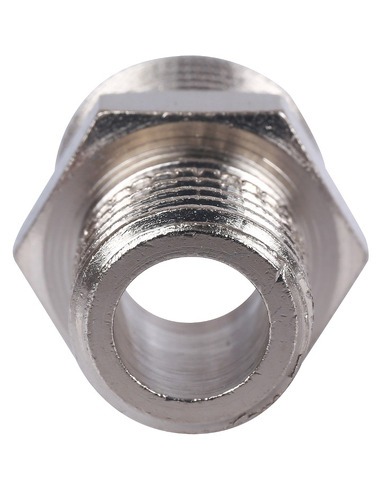 Ниппель переходной никелированный STOUT 3/8"х1/4" НР