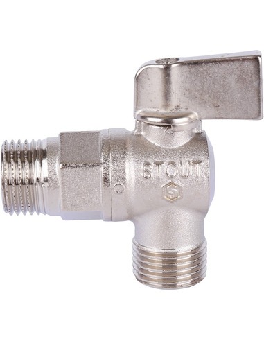 Кран шаровой угловой STOUT 1/2"х1/2" НР-НР
