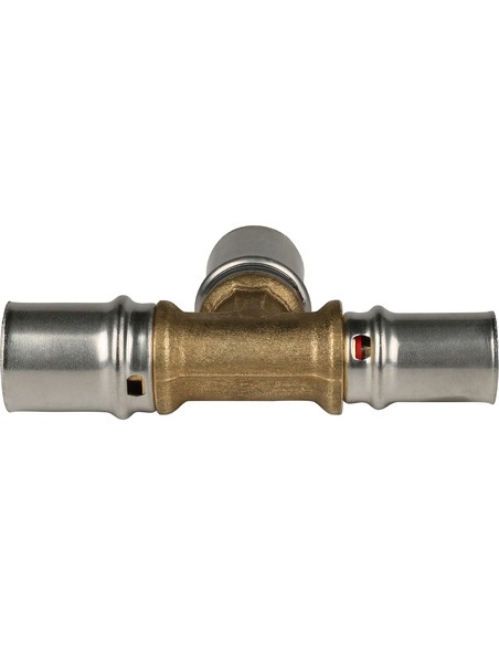 Тройник переходной STOUT 20x20x16 для металлопластиковых труб пресс