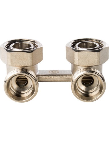 Узел нижнего подключения STOUT 3/4" для двухтрубной системы, угловой