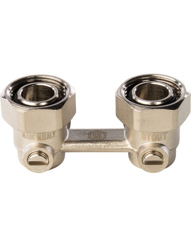 Узел нижнего подключения STOUT 3/4" для двухтрубной системы, угловой