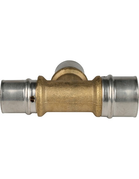 Тройник переходной STOUT 32x26x26 для металлопластиковых труб пресс