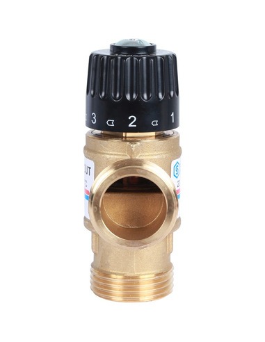 Термостатический смесительный клапан STOUT 20-43°C, 1" НР, Kvs 1,6