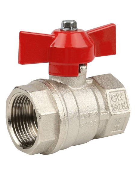 Кран шаровой STOUT стандартнопроходной 3/4" ВР-ВР (бабочка)