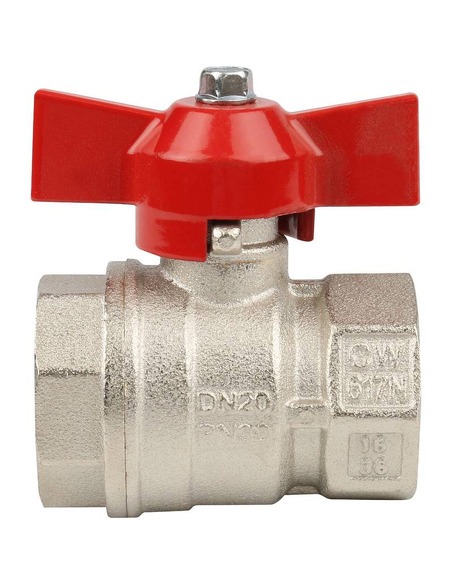 Кран шаровой STOUT стандартнопроходной 3/4" ВР-ВР (бабочка)