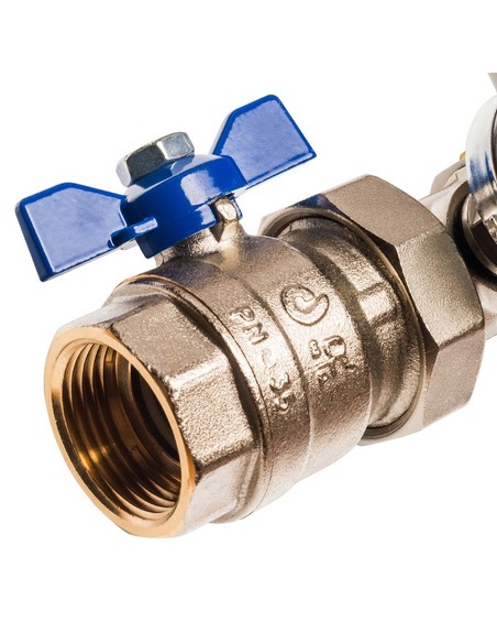 Коллектор STOUT из латуни в сборе с расходомерами 12 вых.