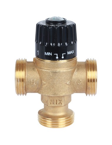 Термостатический смесительный клапан STOUT 30-65°C, 1" НР, Kvs 1,8