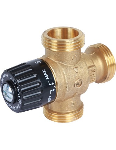 Термостатический смесительный клапан STOUT 30-65°C, 1" НР, Kvs 1,8