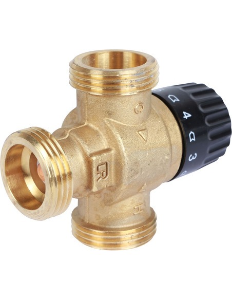 Термостатический смесительный клапан STOUT 30-65°C, 1" НР, Kvs 1,8