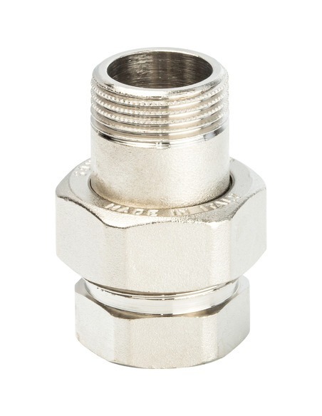 Разъемное соединение "американка" никелированное STOUT 3/4" ВР-НР (o-ring)