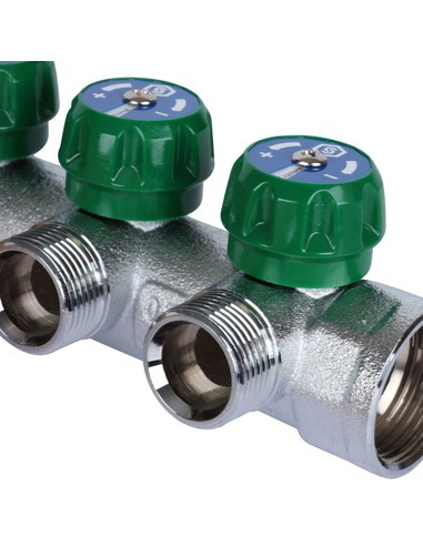 Коллектор регулирующий STOUT 1", 4 вых. 3/4" ЕК