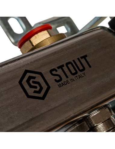 Коллектор STOUT из нержавеющей стали в сборе без расходомеров 7 вых.