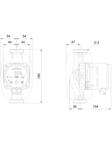 Насос циркуляционный Grundfos ALPHA2 32-60 180