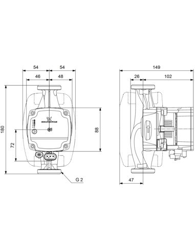 Насос циркуляционный Grundfos ALPHA1 L 32-40 180