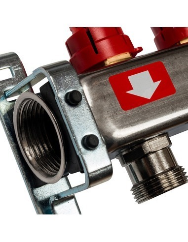 Коллектор STOUT из нержавеющей стали с расходомерами 7 вых.