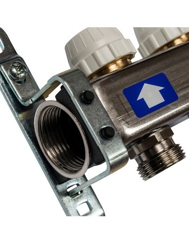 Коллектор STOUT из нержавеющей стали с расходомерами 7 вых.