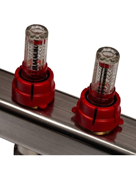 Коллектор STOUT из нержавеющей стали с расходомерами 7 вых.