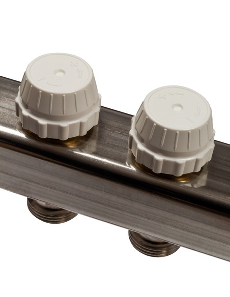 Коллектор STOUT из нержавеющей стали с расходомерами 7 вых.