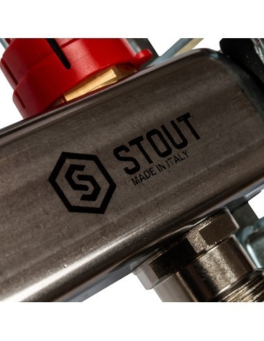 Коллектор STOUT из нержавеющей стали с расходомерами 7 вых.