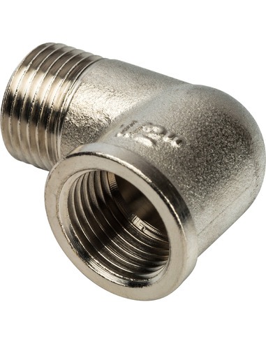 Угольник никелированный STOUT 1/2" ВР-НР