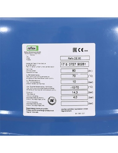 Расширительный бак Reflex Refix DE 80, 10 бар