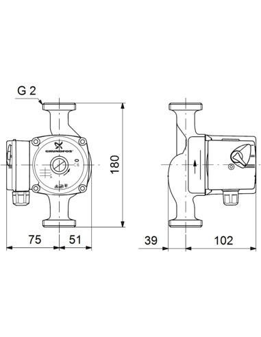 Насос циркуляционный Grundfos UPS 32-60 180