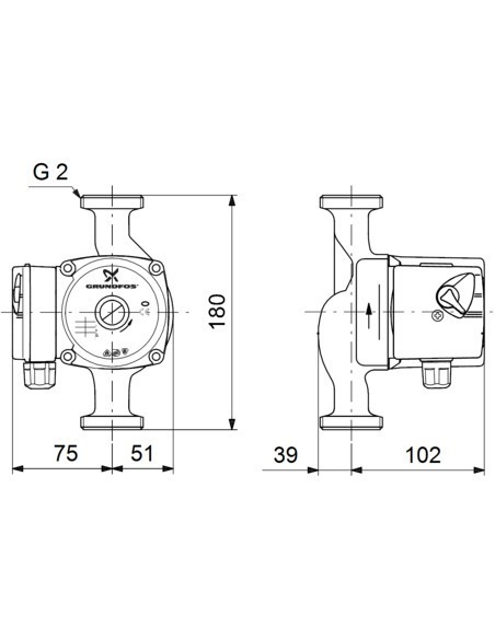 Насос циркуляционный Grundfos UPS 32-60 180