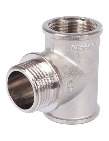 Тройник никелированный STOUT 1" ВРхНРхВР