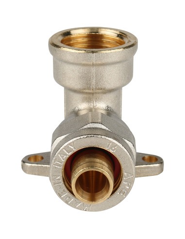 Угольник с креплением STOUT 16x1/2" ВР для металлопластиковых труб обжим