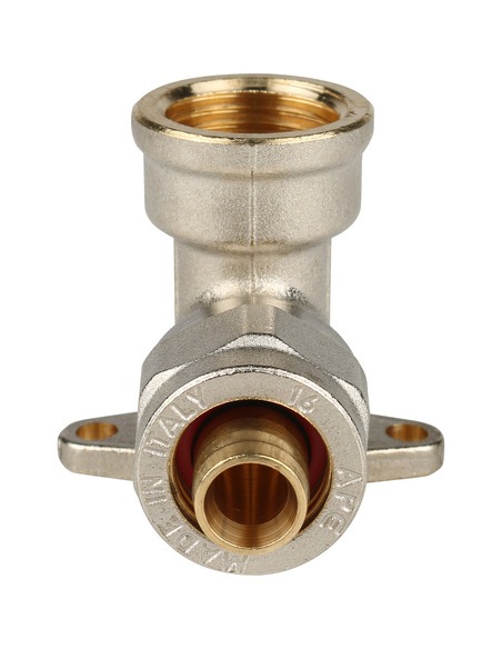 Угольник с креплением STOUT 16x1/2" ВР для металлопластиковых труб обжим