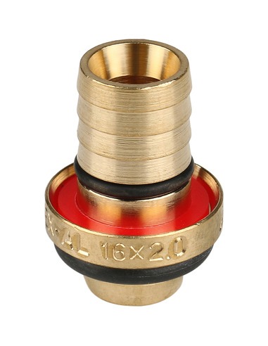 Угольник с креплением STOUT 16x1/2" ВР для металлопластиковых труб обжим