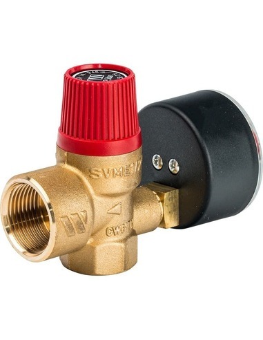 Клапан предохранительный Watts SVM 1/2"х3/4" 2,5 бар с манометром