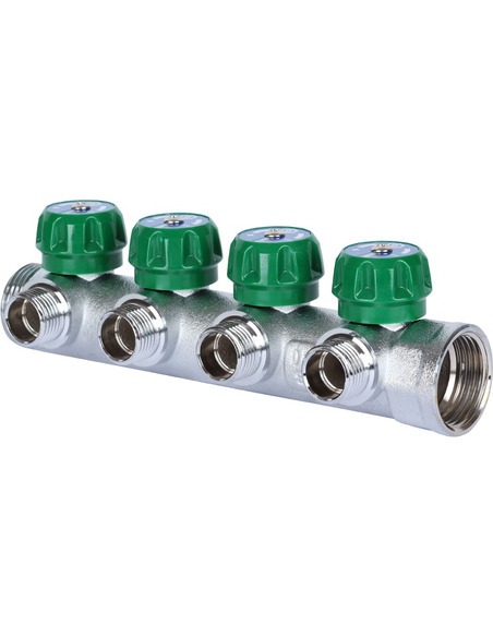 Коллектор регулирующий STOUT 3/4", 4 вых. 1/2"