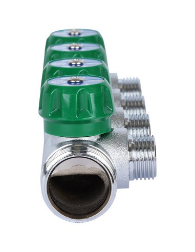 Коллектор регулирующий STOUT 3/4", 4 вых. 1/2"