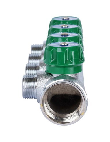 Коллектор регулирующий STOUT 3/4", 4 вых. 1/2"